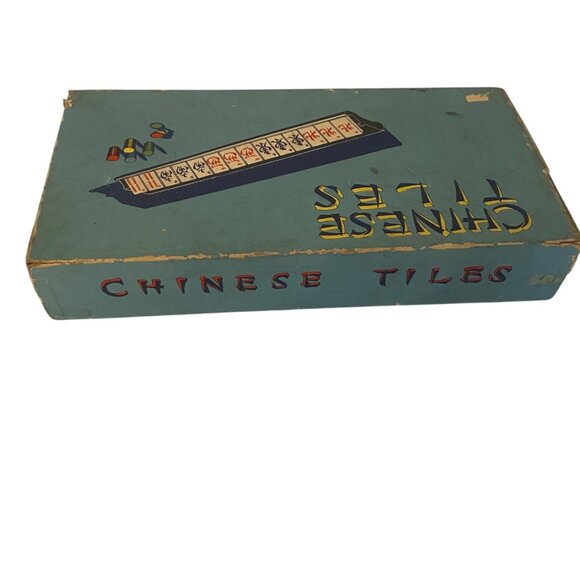 Antique 1939 Mah Jong Chinese Tiles Set Original Box Instructions By J. Pressman - Picture 3 of 8
